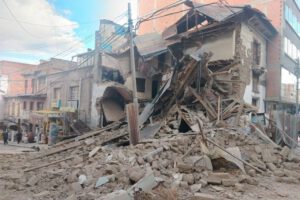 Desplome de vivienda en La Paz