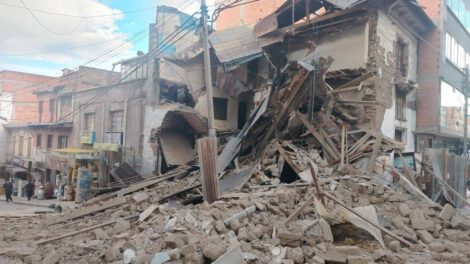 Desplome de vivienda en La Paz