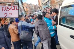 Liberan a dos choferes tras agredir a funcionaria municipal en La Paz