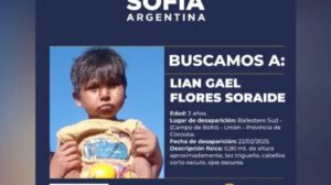 Lian desaparecido en Córdoba