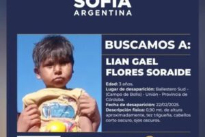 Lian desaparecido en Córdoba