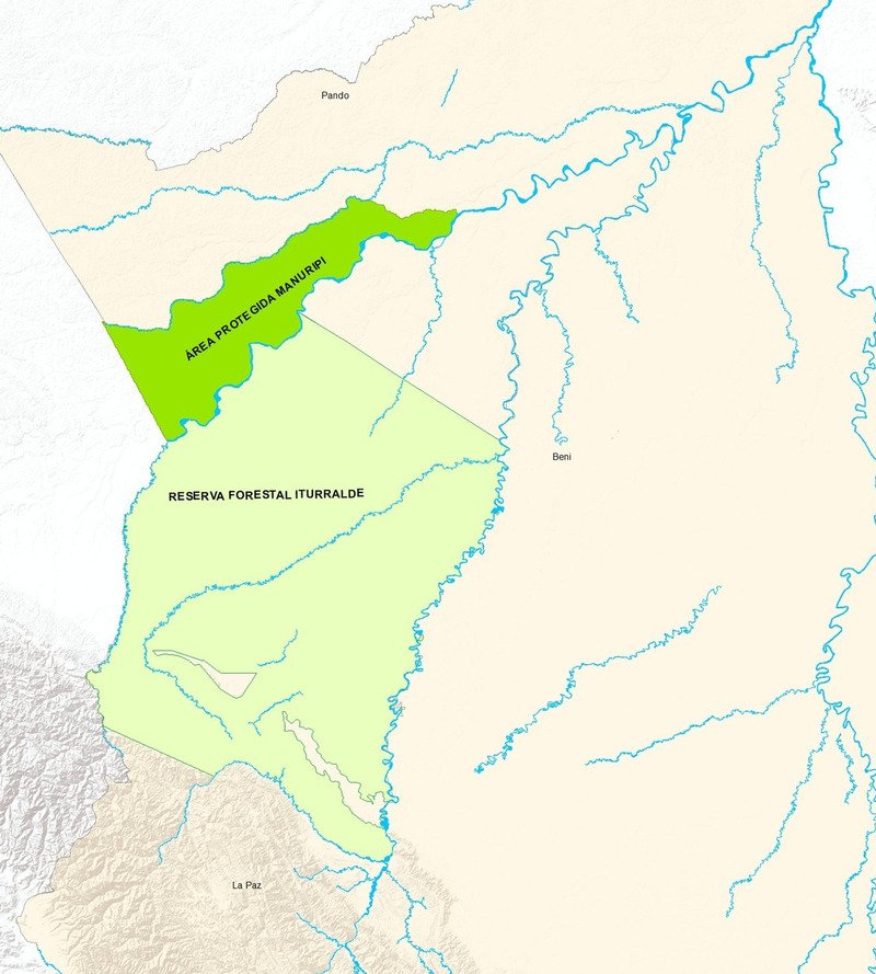 Suspensión de actividad minera ilegal en reservas Manuripi e Iturralde