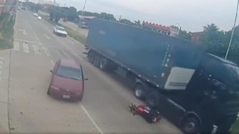 Accidente de motociclista en Santa Cruz