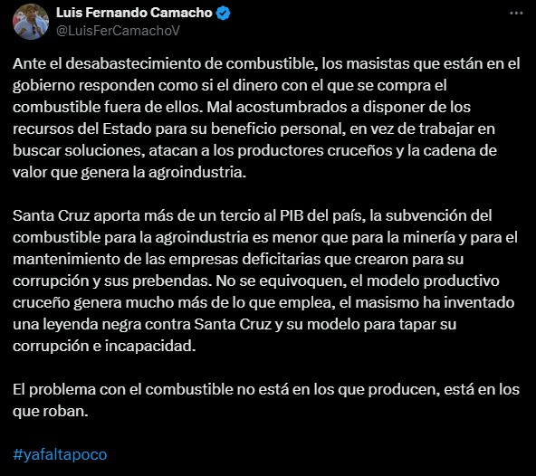 subvenciones a sectores productivos en Santa Cruz