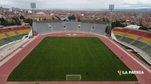 Vista aérea del estadio Jesús Bermúdez de Oruro