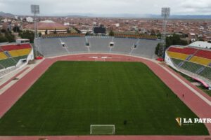 Vista aérea del estadio Jesús Bermúdez de Oruro