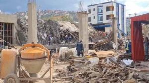 Colapso losa construcción Fexco en la Feria Exposición Internacional de Cochabamba