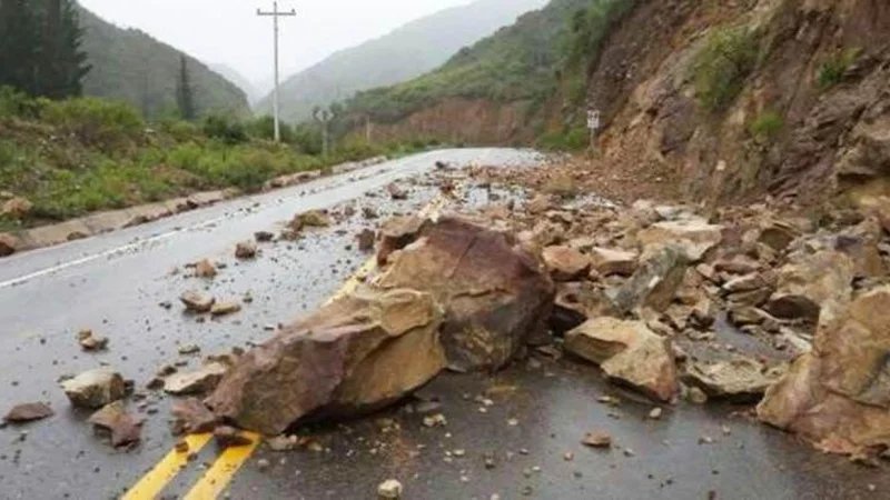 Derrumbes en carreteras en Bolivia