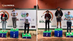 Ganadores en la categoría Juvenil en damas y varones en la Vuelta Bolivia Golf