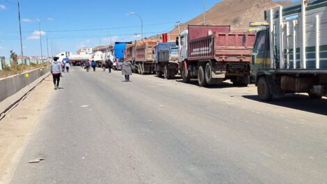 paro de transporte por falta de combustible