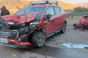 Choque entre motorizados en Tupiza