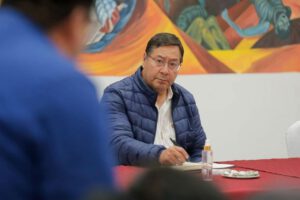 Luis Arce avión presidencial en medio de crisis económica