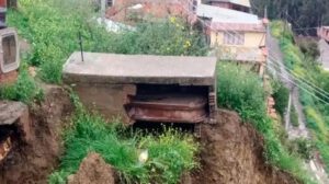 Deslizamiento en el Cementerio de Ovejuyo