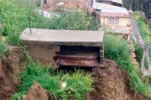 Deslizamiento en el Cementerio de Ovejuyo