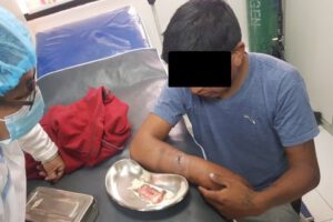 Joven herido de bala en Huachacalla