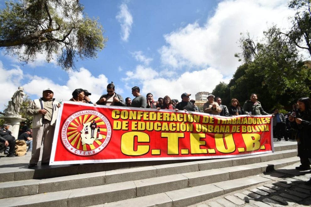 Protestas en plaza Murillo por crisis económica en Bolivia