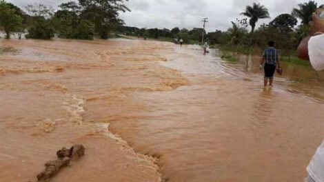 desborde río Beni en el municipio de Reyes