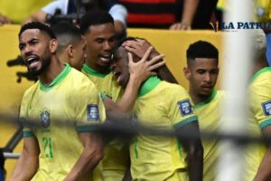 Vinícius Júnior anotó el gol del triunfo para Brasil