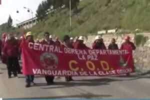 Marchas de trabajadores fabriles en La Paz