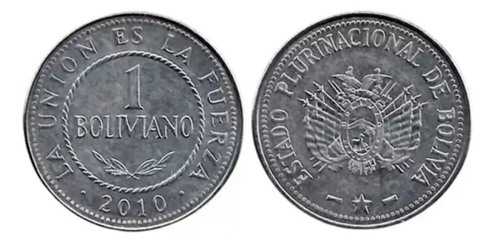 nuevas monedas de 1 Bs con identificación táctil