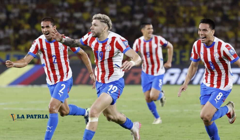 Julio Enciso celebra el empate logrado en Barranquilla