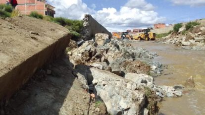Reposición de muros de contención del río Seco en El Alto