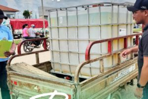 El motocar que transportaba diésel ilegal