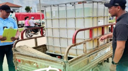El motocar que transportaba diésel ilegal