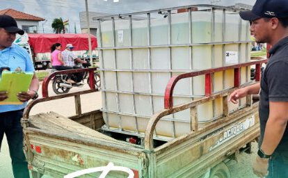 El motocar que transportaba diésel ilegal