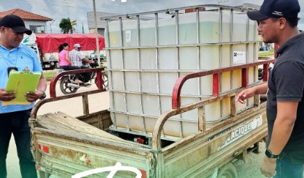 El motocar que transportaba diésel ilegal