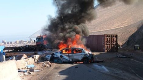 Accidente en Chile provocado por un boliviano
