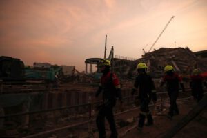 terremoto en Bangkok y rescate de sobrevivientes