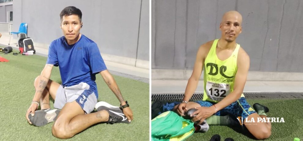 David Ninavia y Víctor Aguilar, atletas orureños destacados en el atletismo