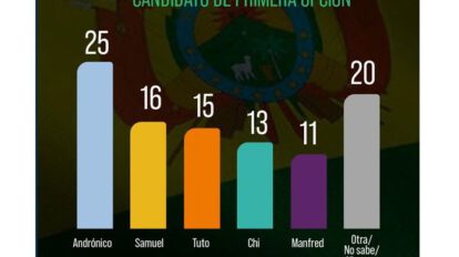 La encuesta evidencia que Samuel Doria Medina es el mejor posicionado entre los opositores