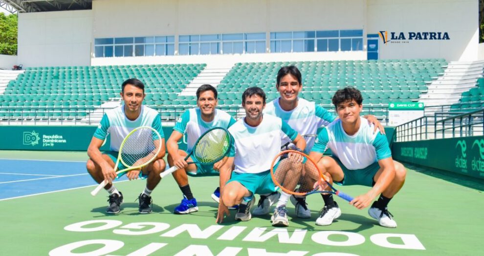 La base del equipo boliviano de tenis para la Copa Davis