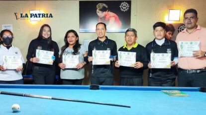 Certamen clasificatorio de billar en Oruro