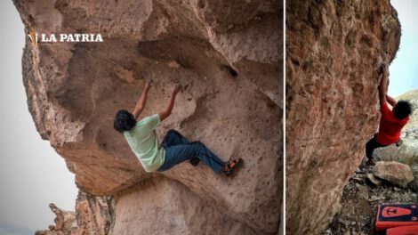 Josué Colque, único representante orureño en torneo nacional de escalada