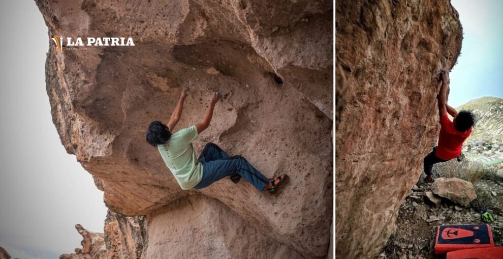 Josué Colque, único representante orureño en torneo nacional de escalada