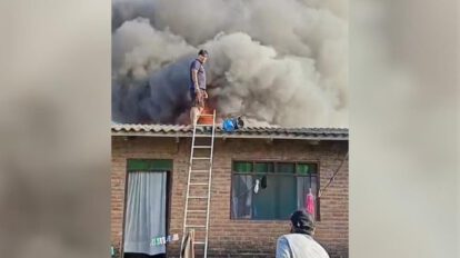 Incendio en un depósito en Santa Cruz
