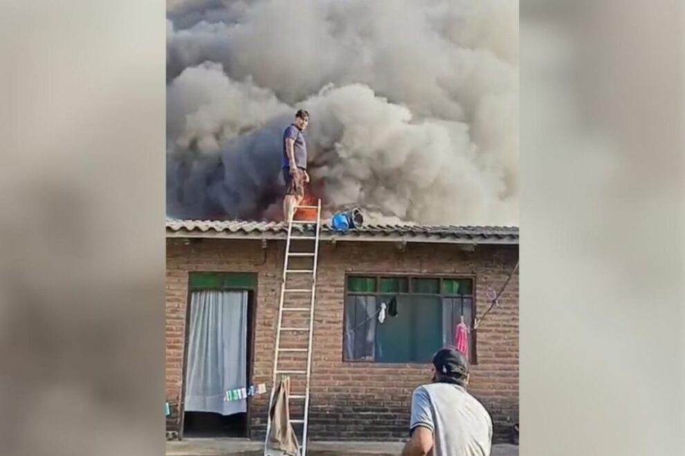Incendio en un depósito en Santa Cruz