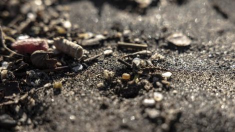 Pélets de plástico en el medio ambiente