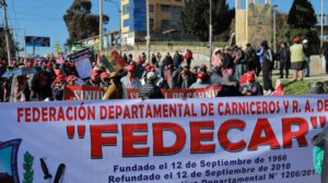 Marcha de carniceros llegó a La Paz
