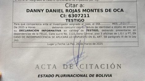 Citación a diputado evista por caso Mairana