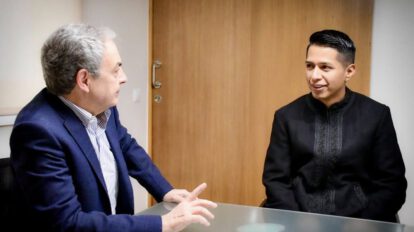 Andrónico Rodríguez y José Luis Rodríguez Zapatero discuten sobre el futuro de América Latina