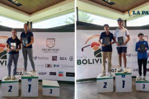 Deportistas que lograron podio en la Vuelta Bolivia de Golf