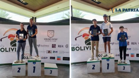 Deportistas que lograron podio en la Vuelta Bolivia de Golf