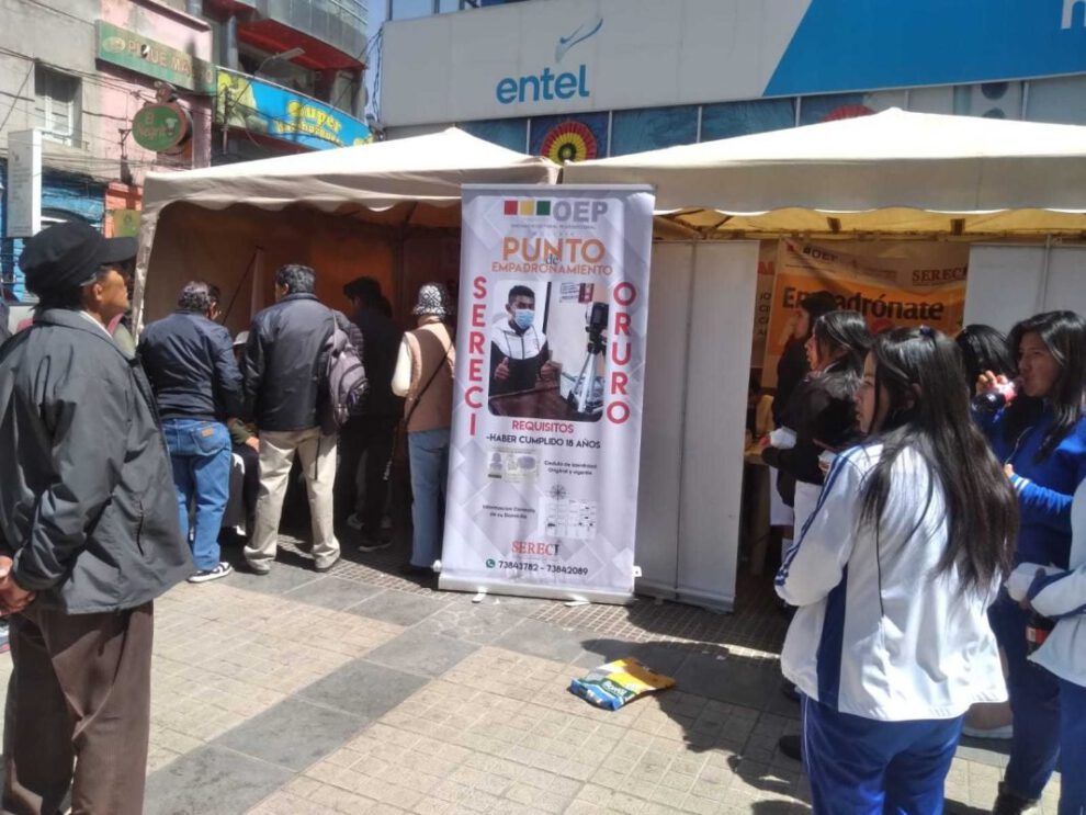 Empadronamiento biométrico para las elecciones en Bolivia