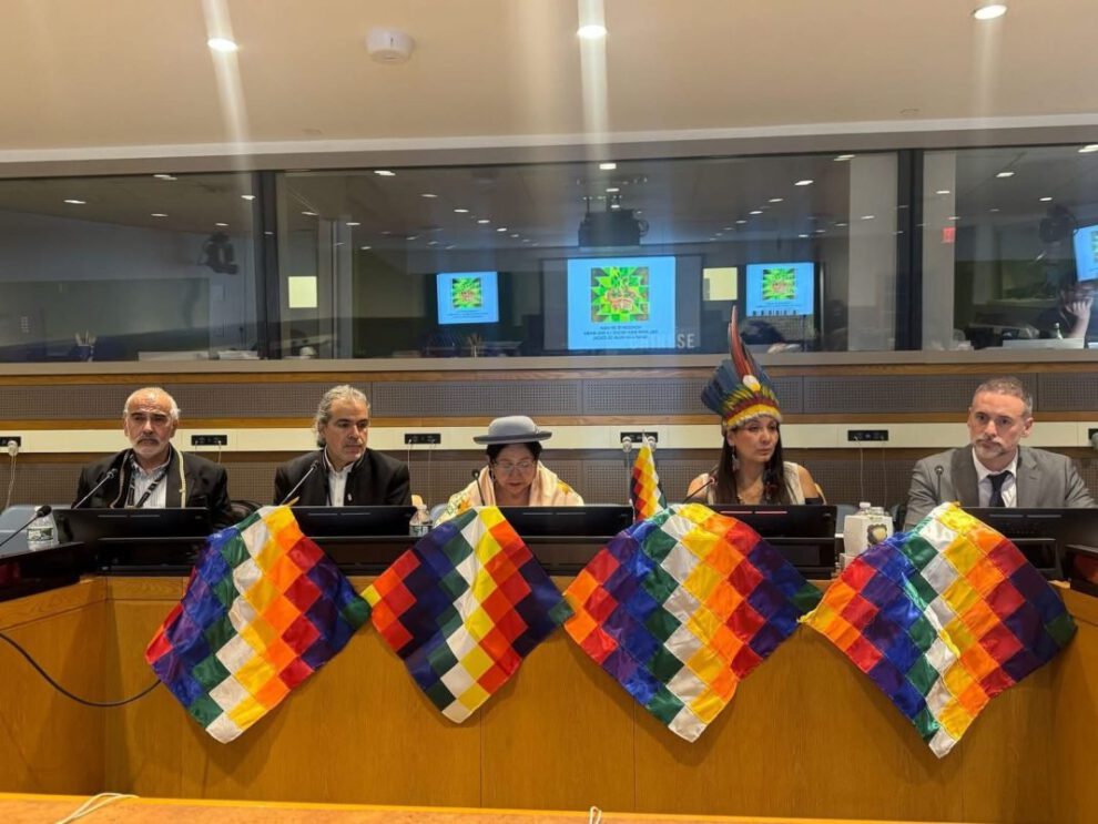 Derechos indígenas y hoja de coca en evento en Nueva York