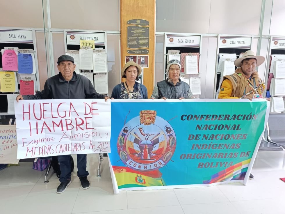 Huelga de hambre por representación indígena frente al TCP