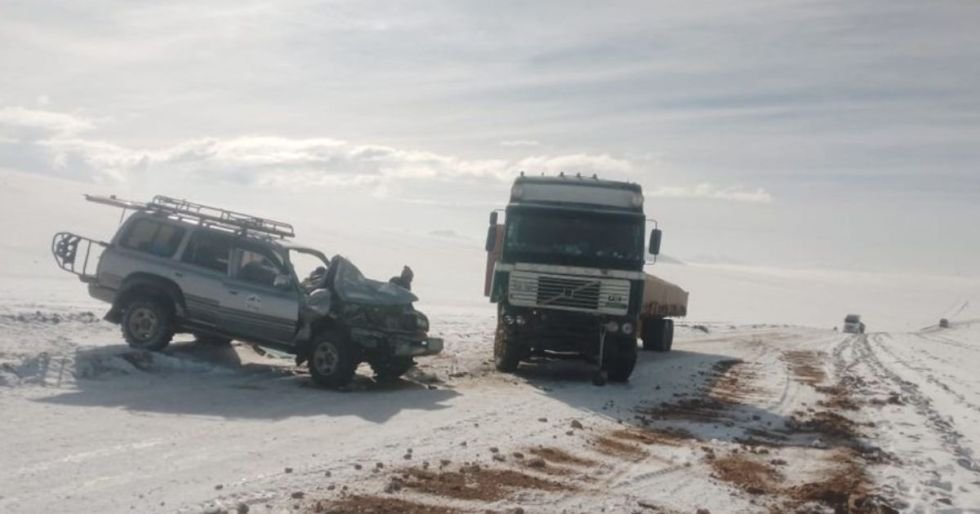 Nevada en Potosí: Policía recomienda precaución a conductores